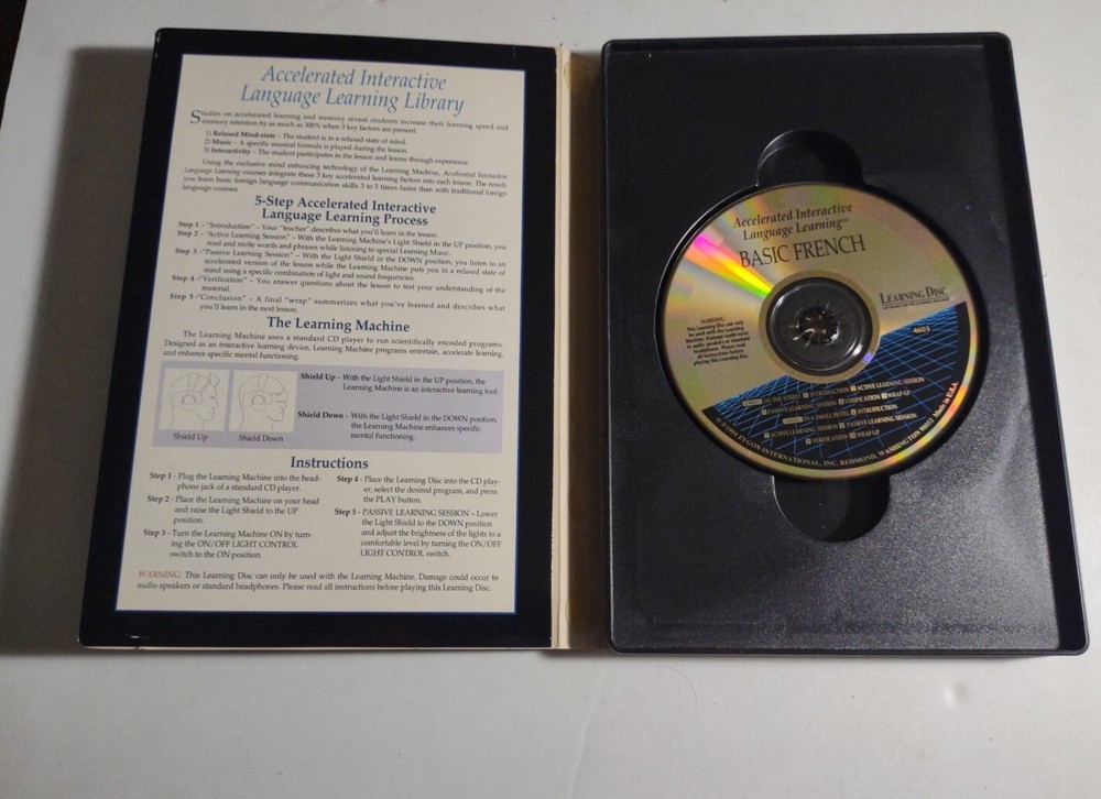 ZYGON Learning Disc Library 3D Mind Sync InnerMind Programing Disc-BASIC FRENCH.