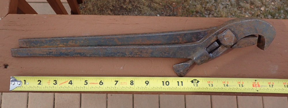 Antique 1870 Dated Blacksmith Made 17" Wrench