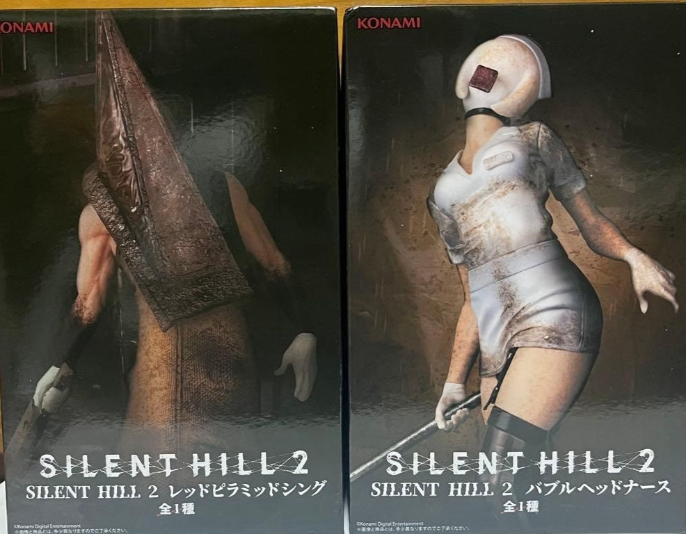 SILENT HILL 2 Red Pyramid Thing & Bubble Head Nurse Figure Set Konami