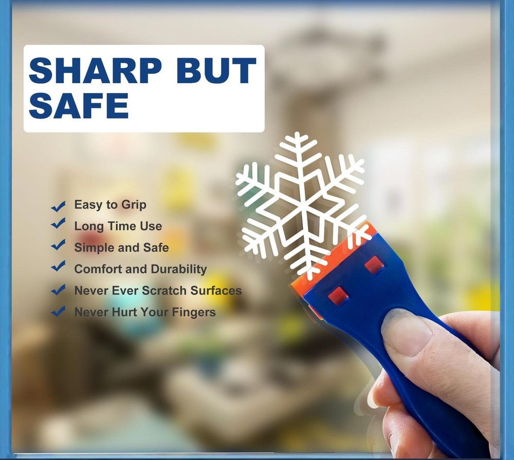 Plastic Razor Blade Scraper Tool, 6 Pcs Razor Scraper with 60 Pcs Plastic .....