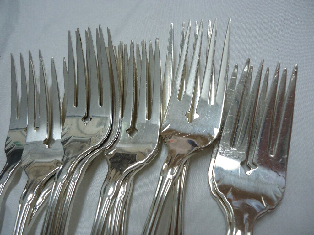 1881 ROGERS FLIRTATION SILVERPLATE SALAD FORK 12-PIECES