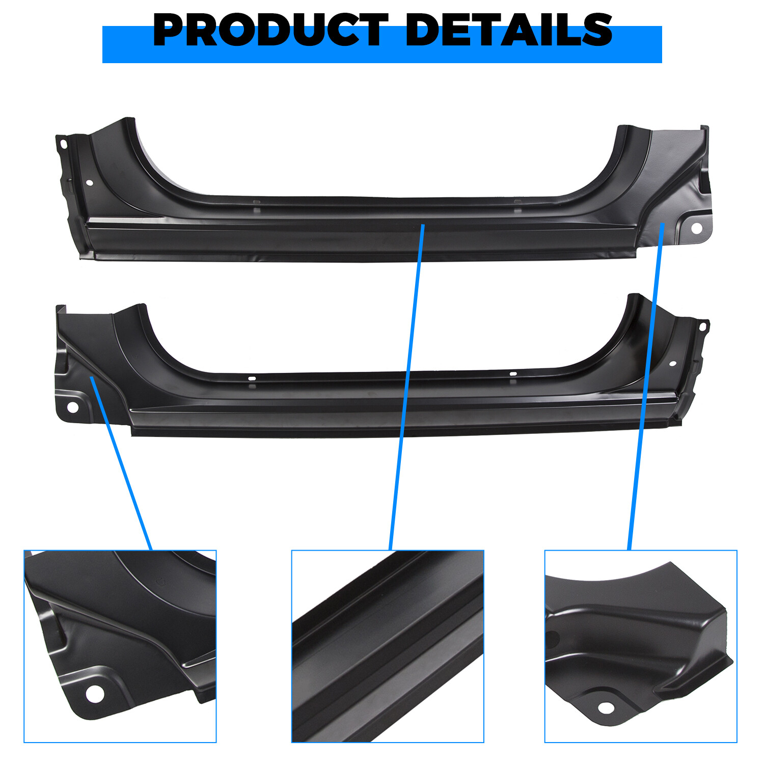 Cab Corners & Rocker Panels 4 PC Kit For 1973-1987 Chevy GMC C10 K10 Truck LH RH