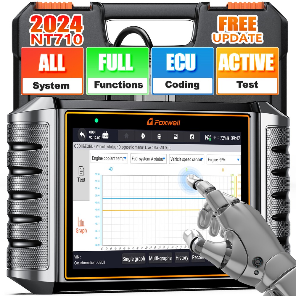 FOXWELL NT710 for Porsche Bidirectional OBD2 Scanner Diagnostic Tool ECU Coding