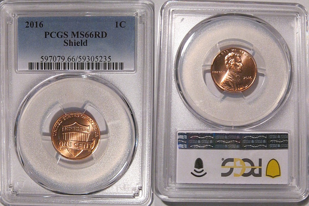 2016 P Lincoln SHIELD Cent 1c PCGS MS66RD