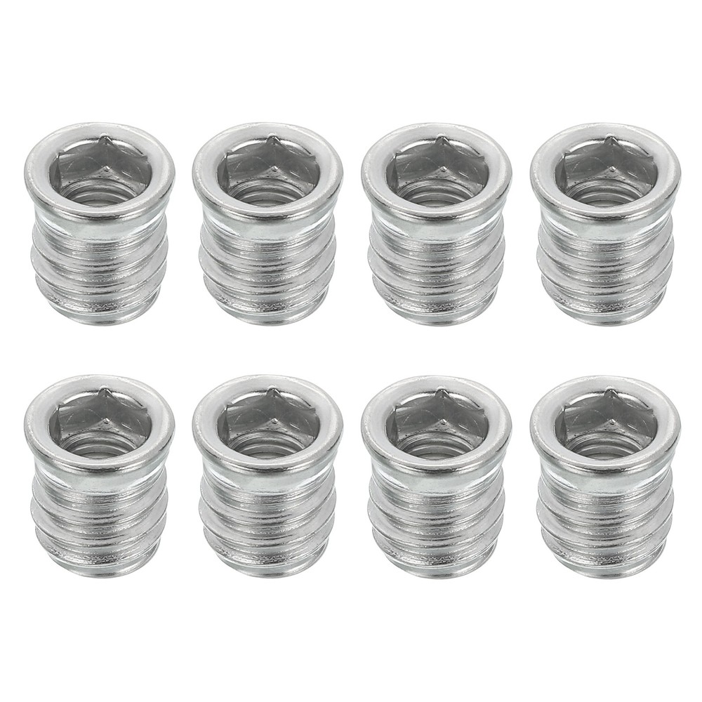 8Pcs Threaded Inserts Nuts, M8x15mm Hex Socket Drive Nut Inserts for Wood
