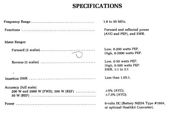 HEATHKIT 2140A SWR/WATTMETER "WORKING"