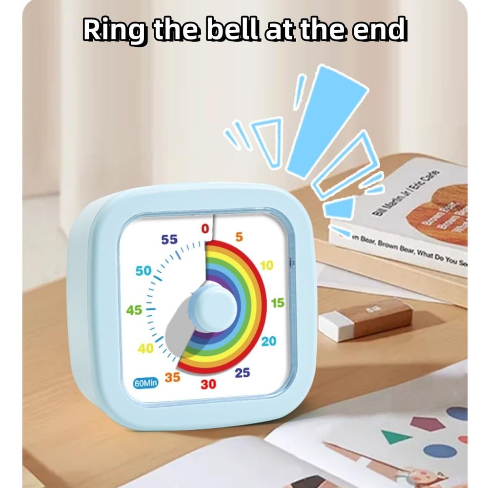 Kids Visual Timer Cute Rainbow - 60 Minute Countdown Timer Time Management for K