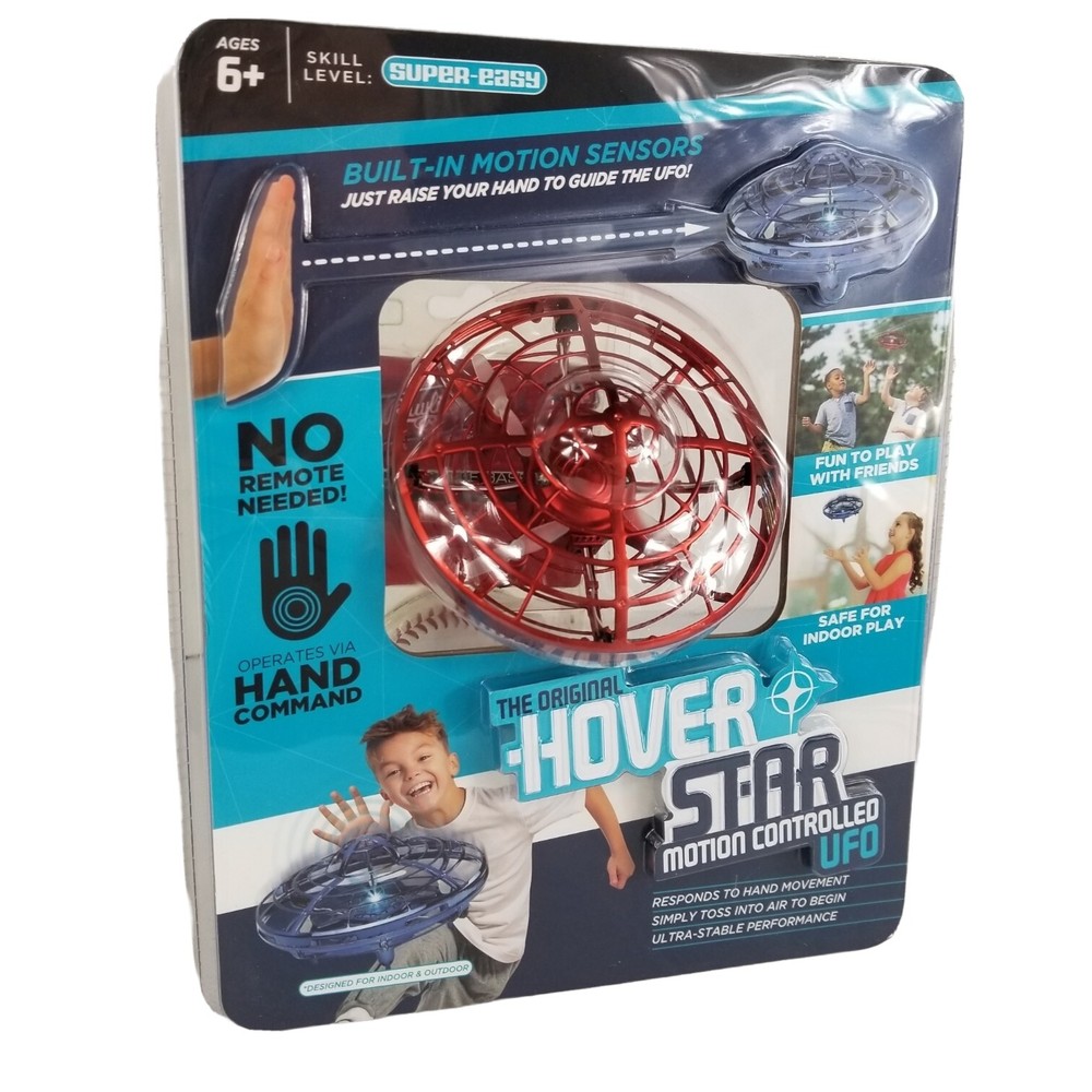 The Original Hover Star Motion Controlled UFO Hovercraft Red New Sealed