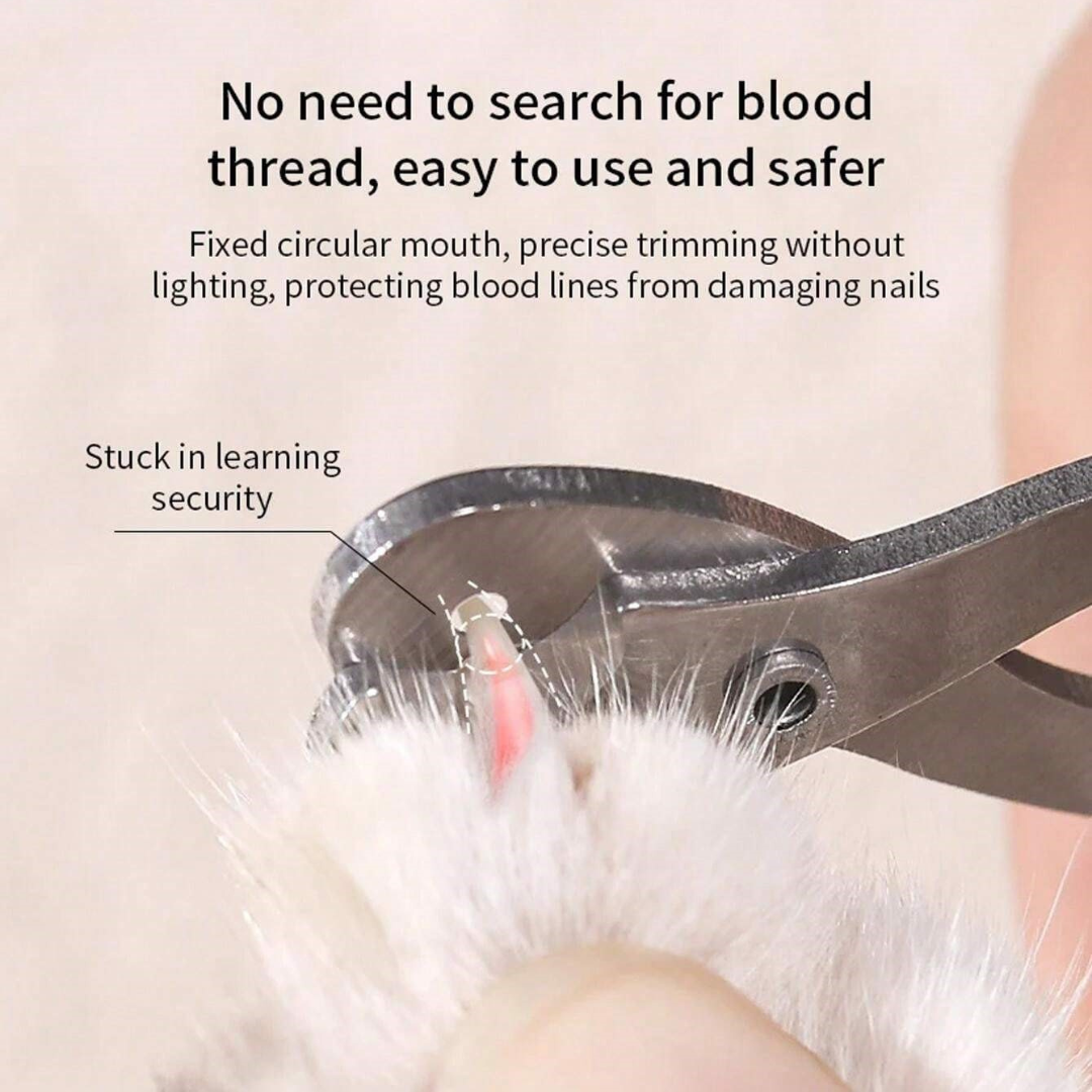 Pets Nail Clippers with Circular Cut Hole Avoid Over Cutting for Cats & Dogs