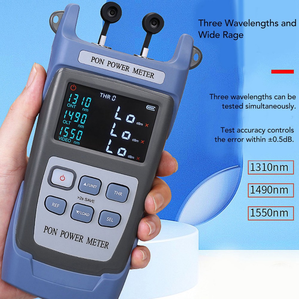 Optical Fiber Power Meter Digital Optic Cable PON Tester Testing Tool Set♪