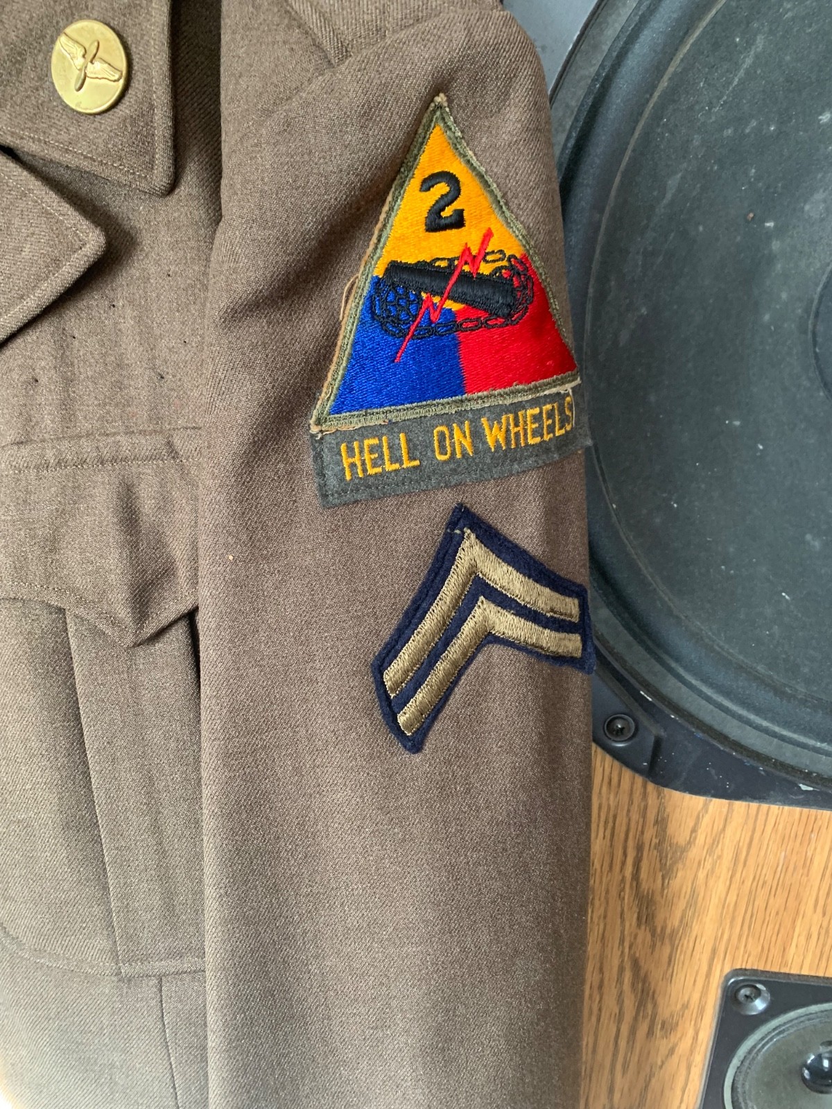 WW2 US ARMY IKE JACKET 2ND ARMORED DIVISION HELL ON WHEELS