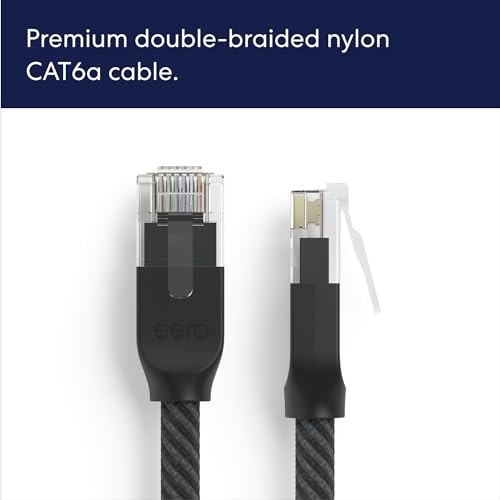 Amazon eero CAT6a Ethernet cable - Supports 10 1-pack, Titanium Black