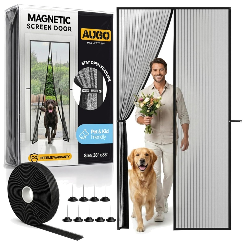 Self Sealing Mesh Door - Easy Install, Kid Friendly
