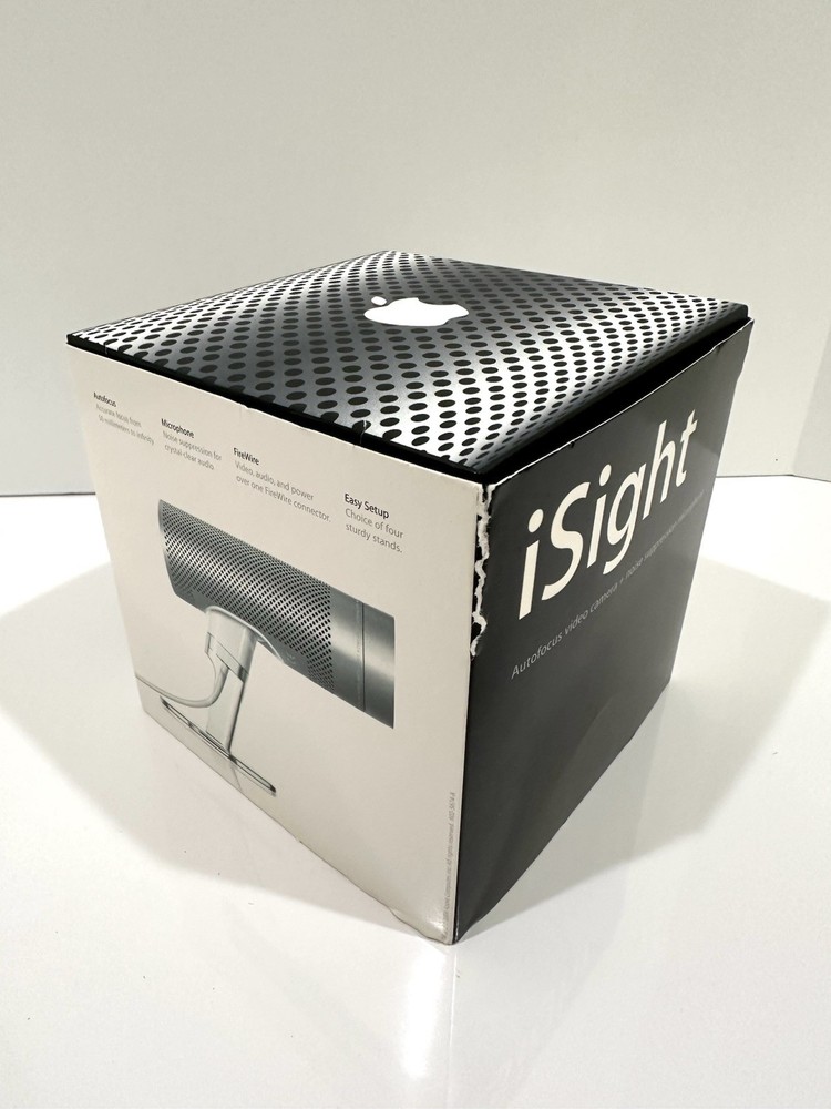 Apple iSight M9330LL/B FireWire Webcam w Noise Suppression Microphone Complete