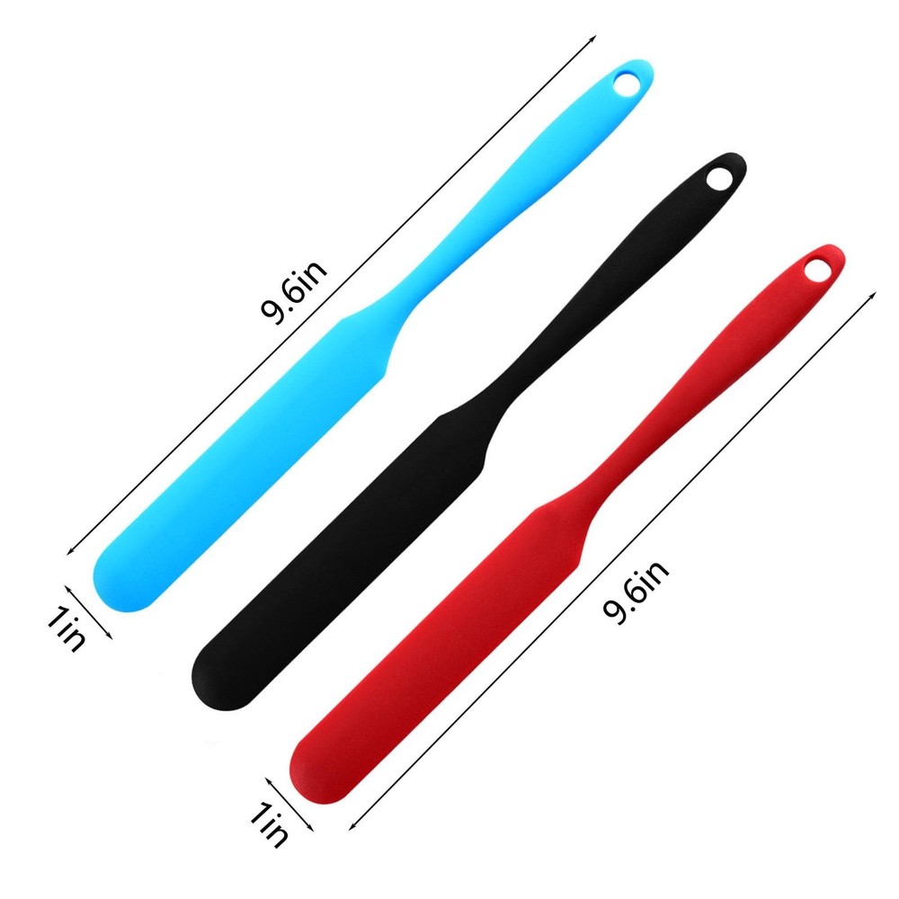【5 Pack】Silicone Jar Spatula, Long Handle Jar Scraper Spurtle, Sou