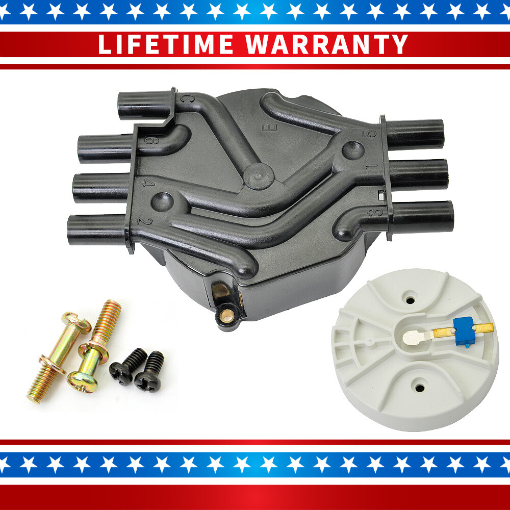 10452458 10452457 Brass Terminals Distributor Cap and Rotor Kit for Chevrolet V6