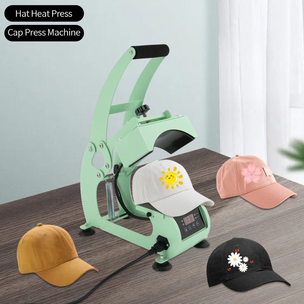 Hat Heat Press Machine with Digital LCD Timer & Temperature Control for Caps