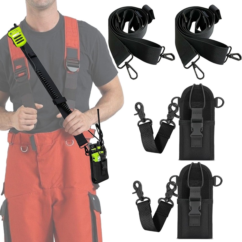 Firefighter Radio Strap Set with Mic Holder