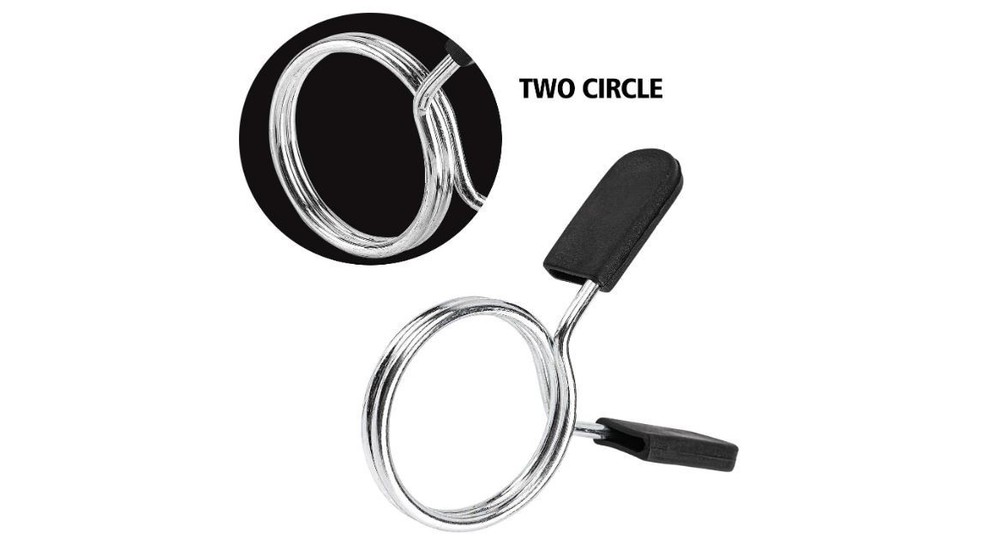 2″ Olympic Barbell Collars 2 Pack Weight Plate Clips Spring Locking