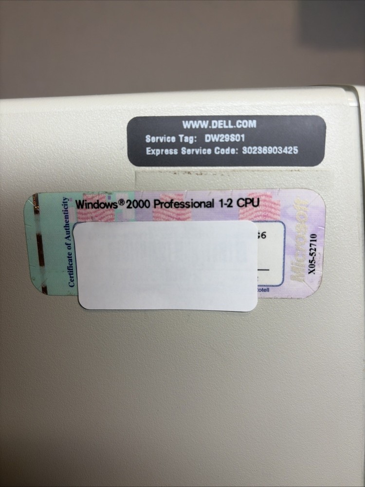 Dell Dimension L1100R Windows 2000 Computer Retro No Ram