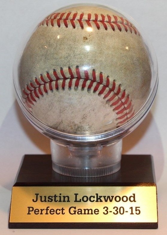 Baseball Display Case Holder & Free Engraved Nameplate Personalized