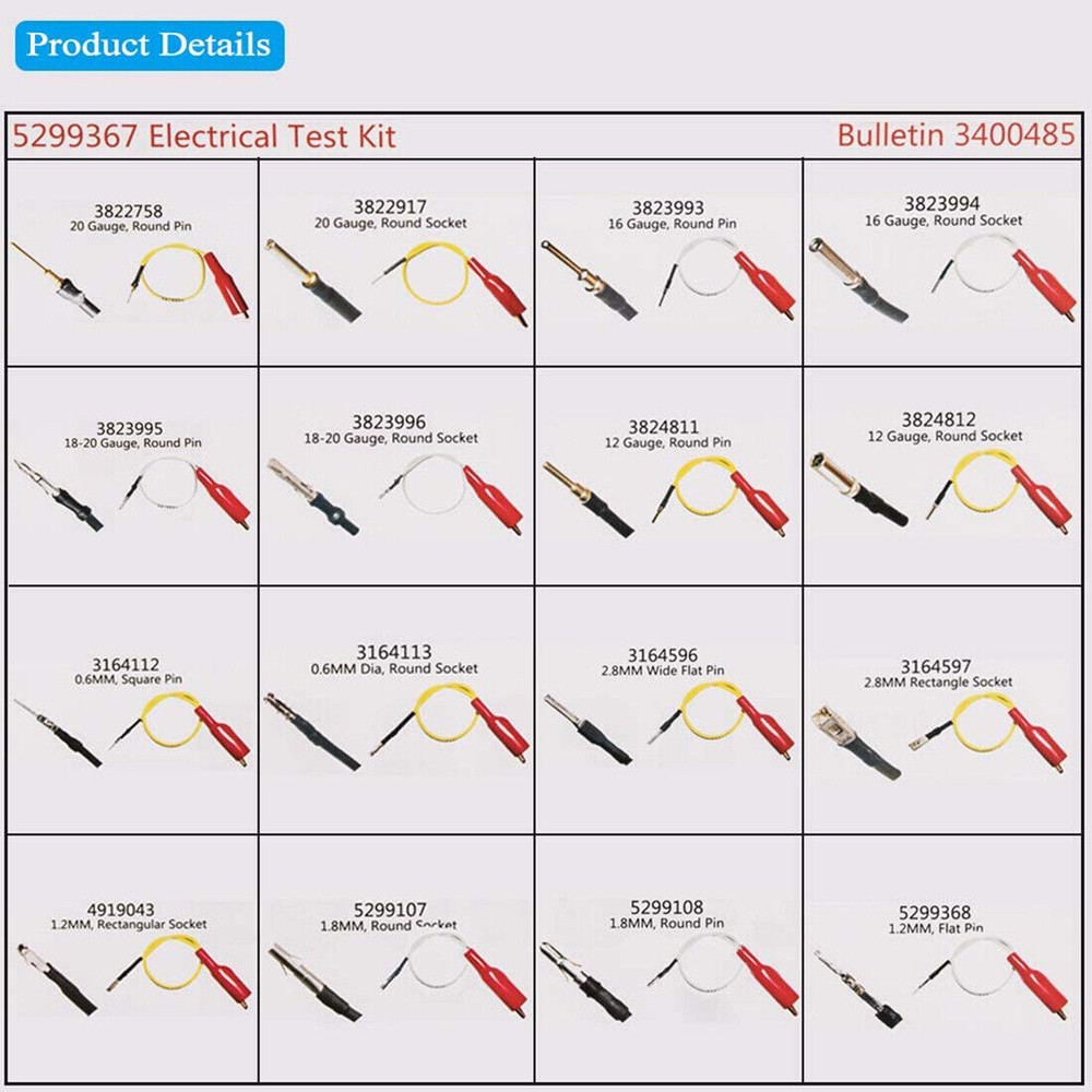 5299367 Double-ended Test Leads Set For Cummins Circuit Connection/Experiment
