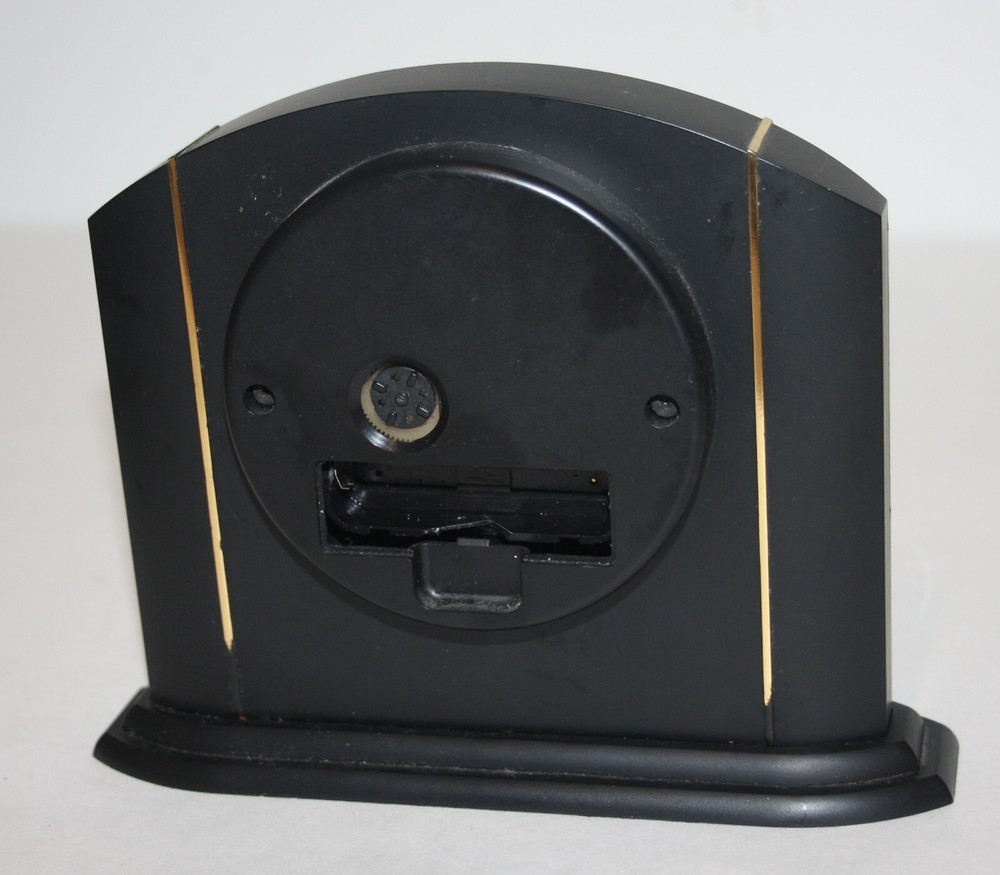 Black and Gold See Through Movement Table Clock Gears