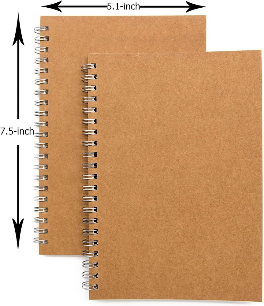 Portable Soft Cover Notebook Journal 100 Pages 2 Pack for Creative Writing