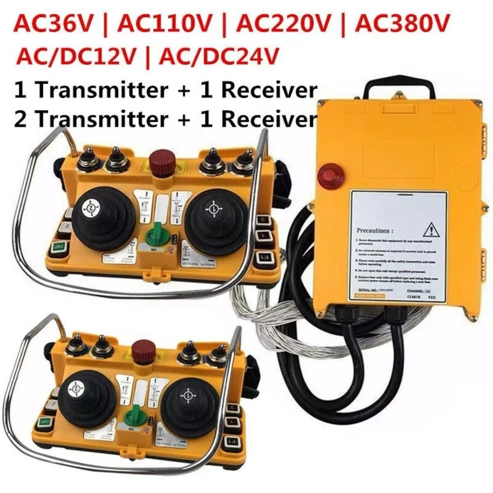 Hoist Crane Wireless Industrial Radio Remote Controller Transmitter & Receiver-