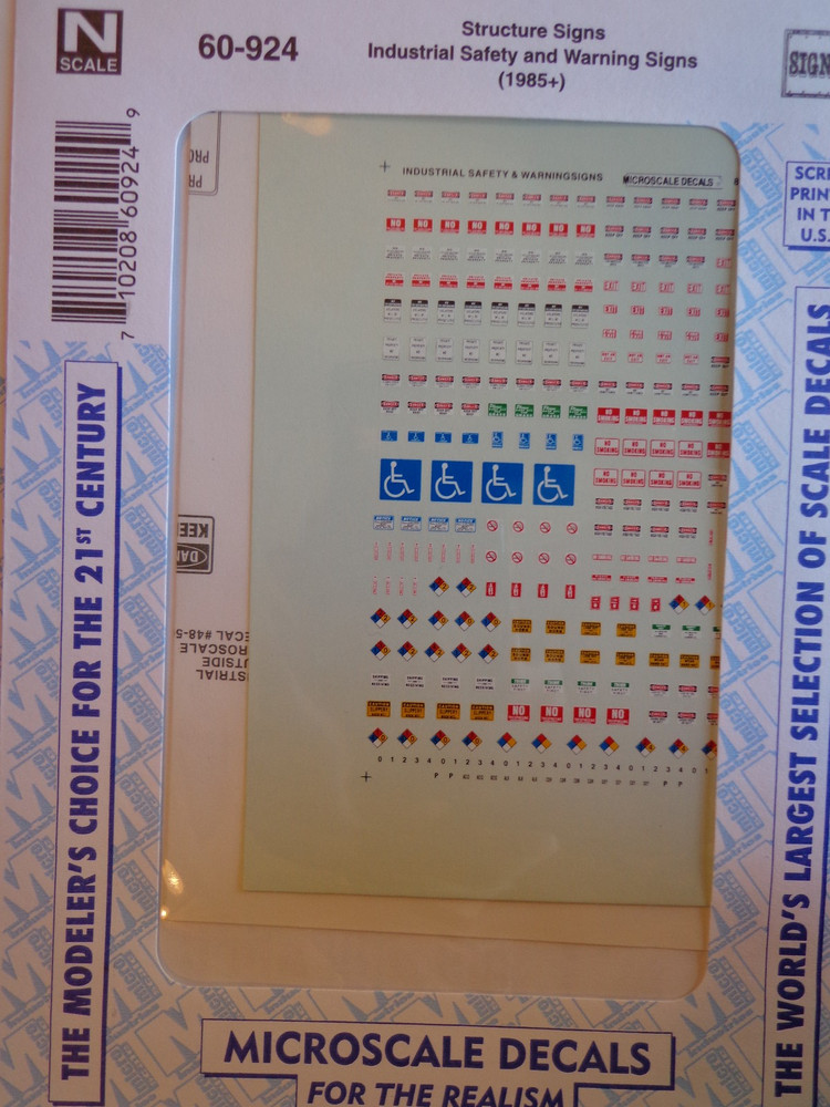 Microscale Decal N #60-924 Industrial Safety & Warning Signs
