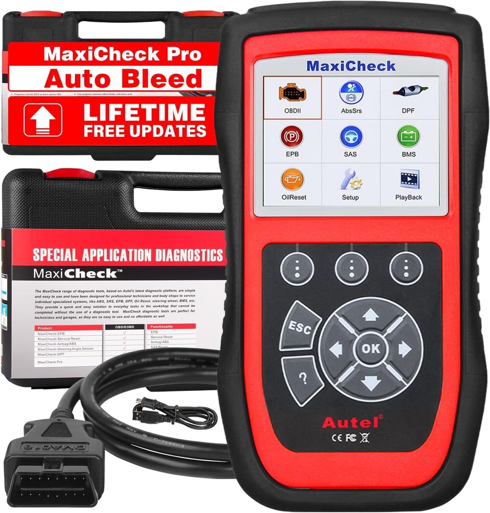 Autel MaxiCheck Pro ABS SRS Brake OBD II Diagnostic Tool Code Scanner