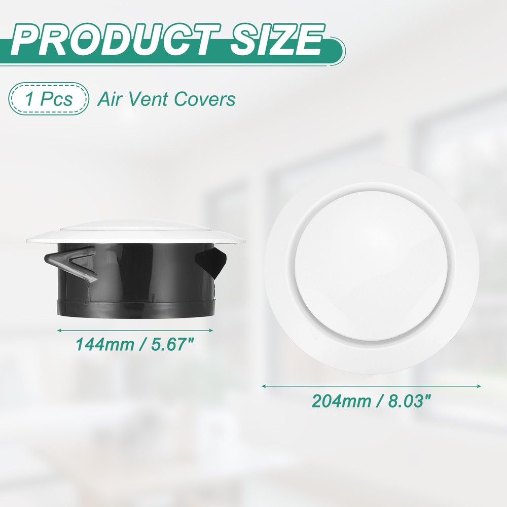 Soffit Vent 6" ABS Adjustable Round Vent Cover
