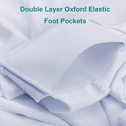 2 Pack Stretch Spandex Table Covers for Rectangular 72" x 30" (2PC) White