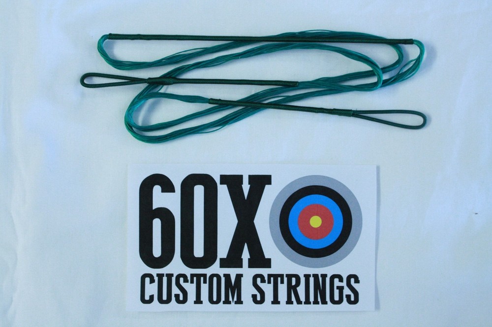 60X Custom Strings 62" Fast Flight Green Recurve Bowstrings Bow String