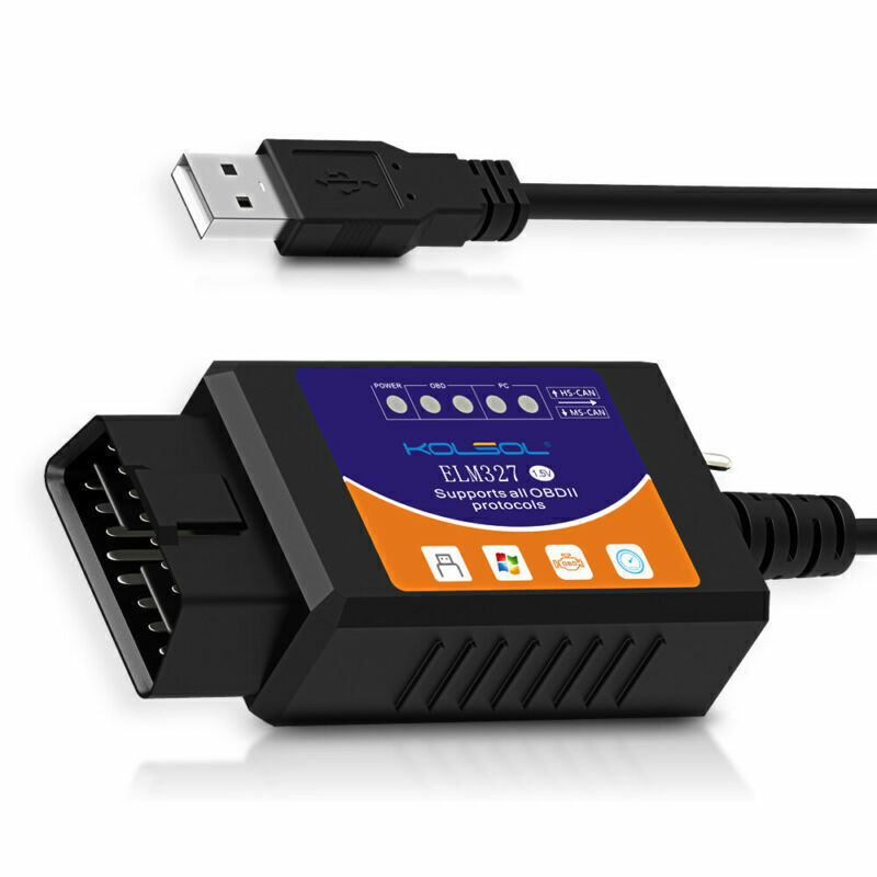For Ford Forscan ELM327 USB Modify OBD 2 Scanner V1.5 MS-CAN HS-CAN Code Reader