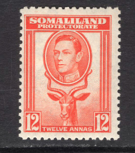 M19764 Somaliland Protectorate 1938 SG100 - 12a red orange