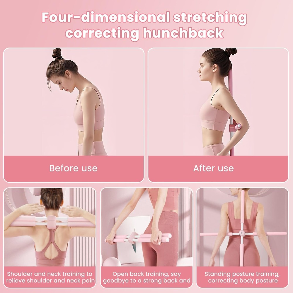 Yoga Stick - Posture Corrector Stick - Posture Rod - Back Crack Corrector - C...