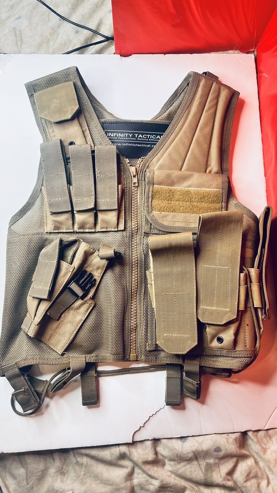 Tactical Vest Infinity Chest Rig Air Soft No Holster Left Hand
