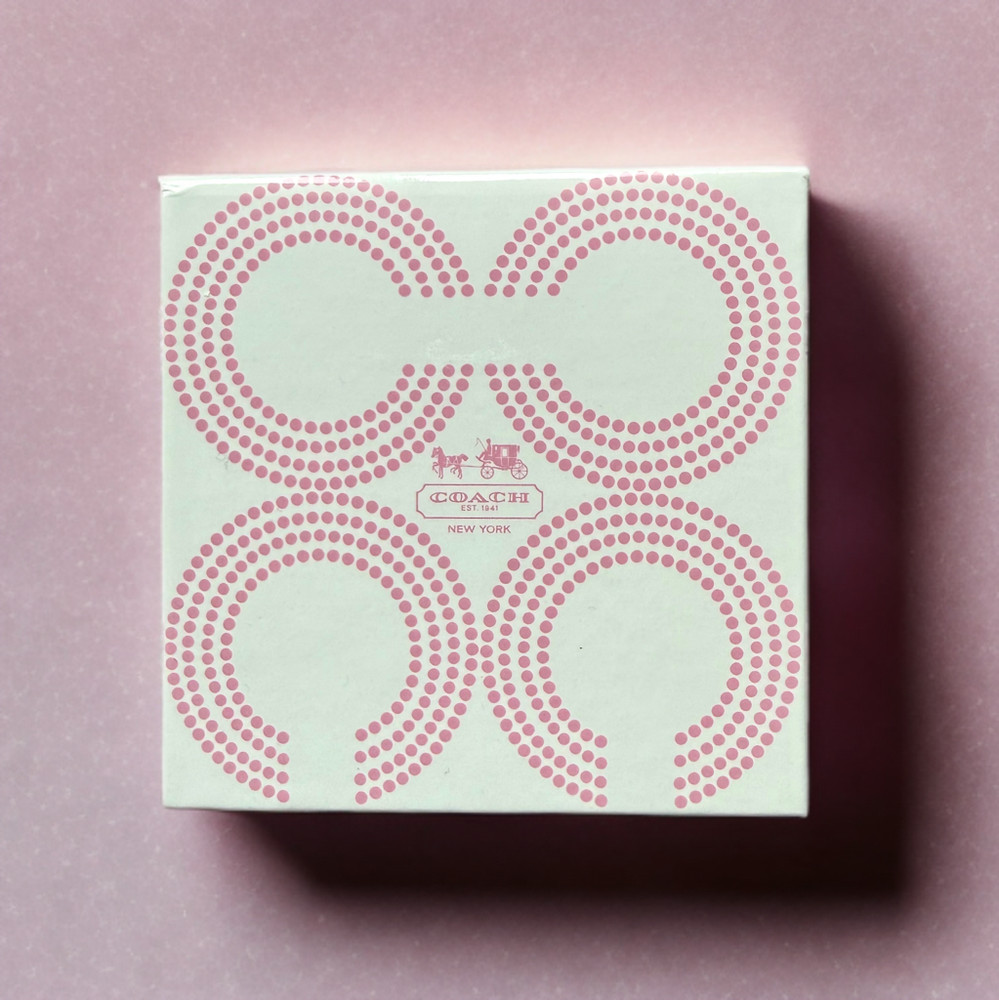 Coach Pink White Hardcover Square Note Pad