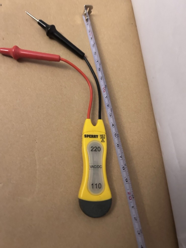 SPERRY INSTRUMENTS 2-RANGE VOLTAGE TESTER HET202 110-220 V AC/DC. USED