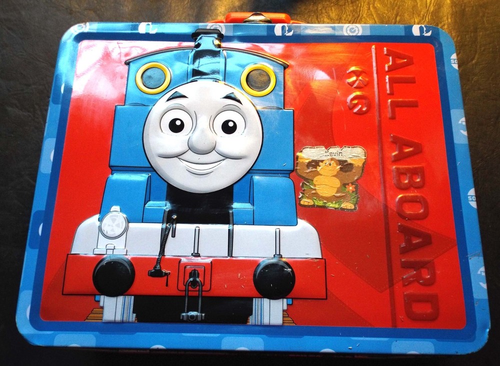 Thomas The Train Lunchbox All Aboard - Very Good Condition - Tin 8x6x3
