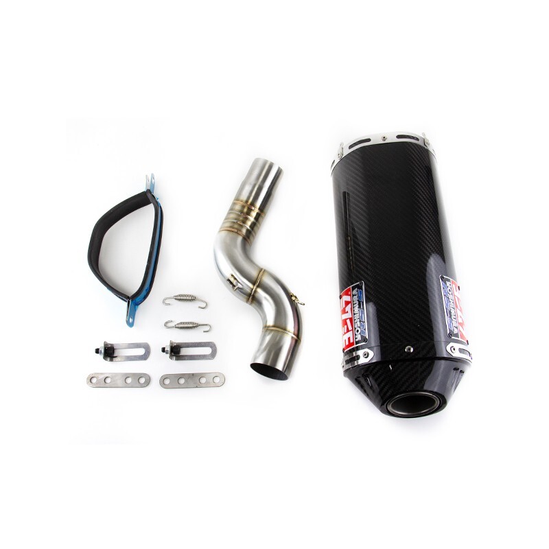 For Kawasaki Ninja ZX6R ZX636 2004-2008 Carbon Muffler Exhaust Link Pipe Slip on