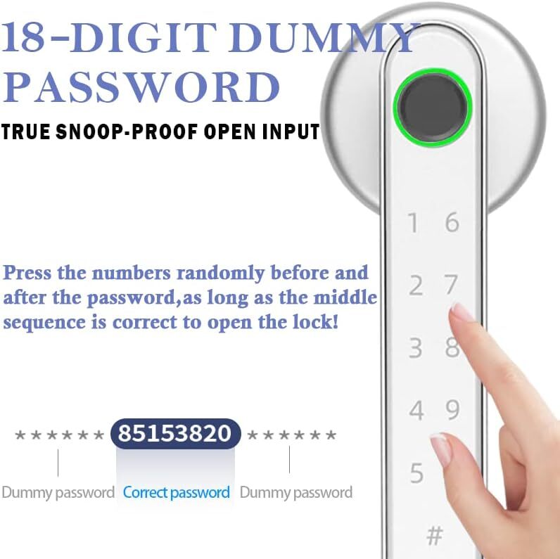 Biometric Door Lock Smart Lock Keyless Entry Smart Door Lock With Handle