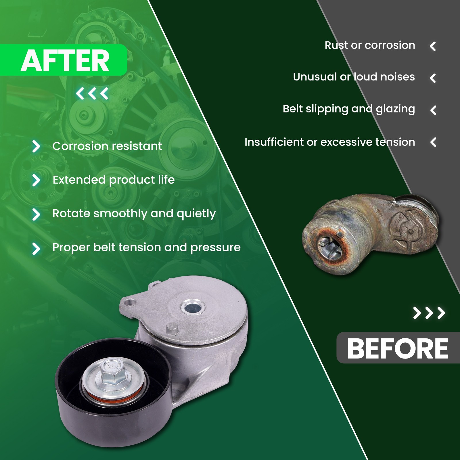 Serpentine Belt Drive Component Kit Fit 2013-2019 Nissan Sentra 1.8L