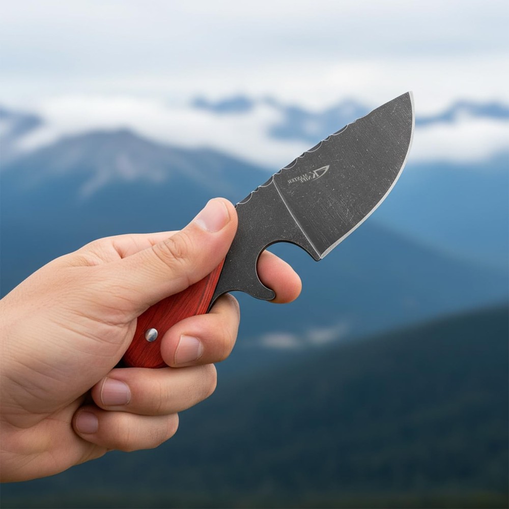 mini fixed blade knife full tang edc knife sheath ergonomic handle
