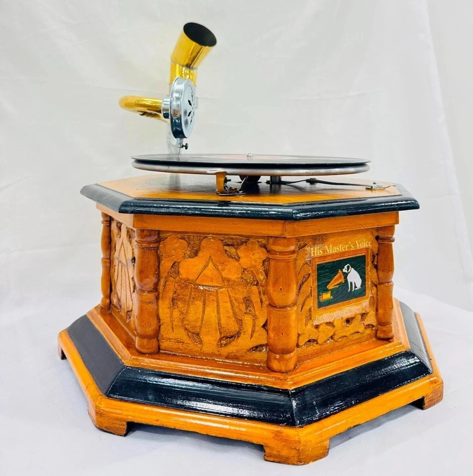 Antique Gramophone, Fully Functional Working Phonograph, win-up record player