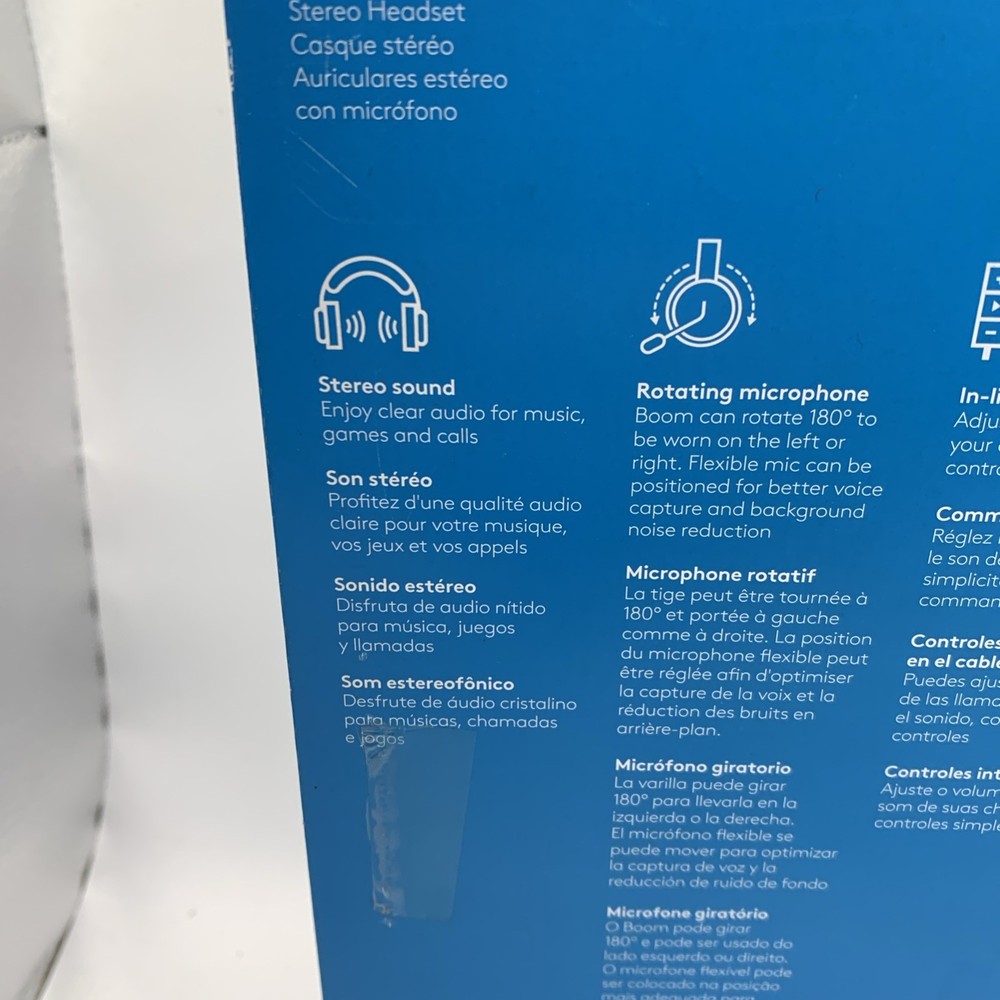 Logitech H151 Stereo Multi Device Headset with In Line Controls Factory Sealed