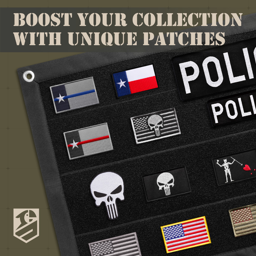 2Pcs Blue Line Flag Patch, Embroidered Texas Flag Patch with Thin Blue Line