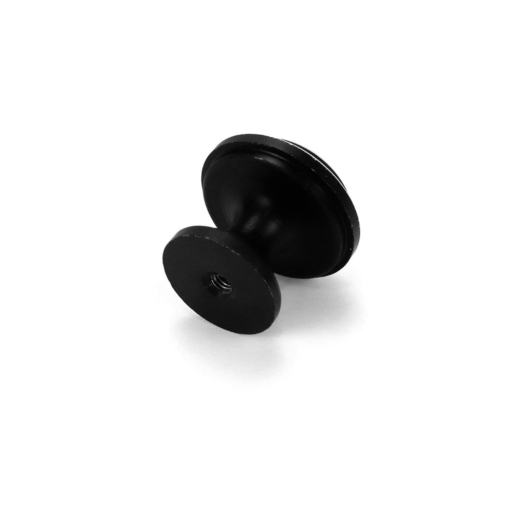 8 Pcs Alloy Black Drawer Knobs Round Cabinet Drawer Pulls Handles with Screws