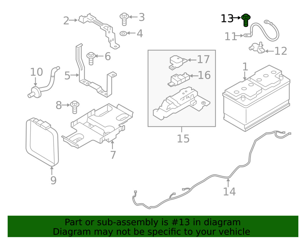 Genuine Volvo Battery Current Sensor Bolt 999286